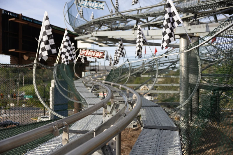 Pigeon Forge Racing Coaster finish line